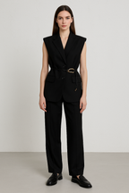 Black vest Co ord set