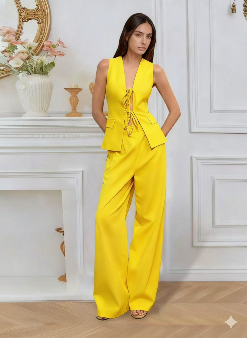 Sunflare Lace-Up Tailored Co-ord