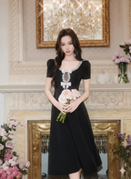 Royal Charm Crystal Bow Evening Dress