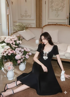 Royal Charm Crystal Bow Evening Dress