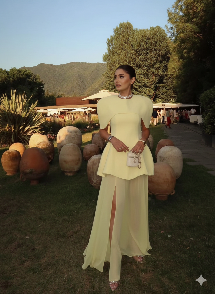 The Aurelia Cape Peplum Co-ord Set