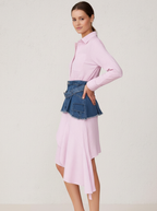 Urban Stripe Denim Fusion Dress