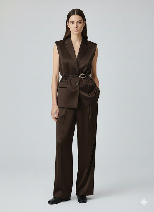 Black vest Co ord set