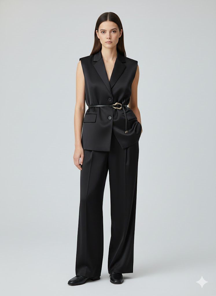 Black vest Co ord set